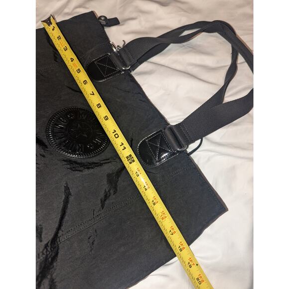 Kipling Black Tote Bag Purse 18" x 12" - Picture 7 of 9